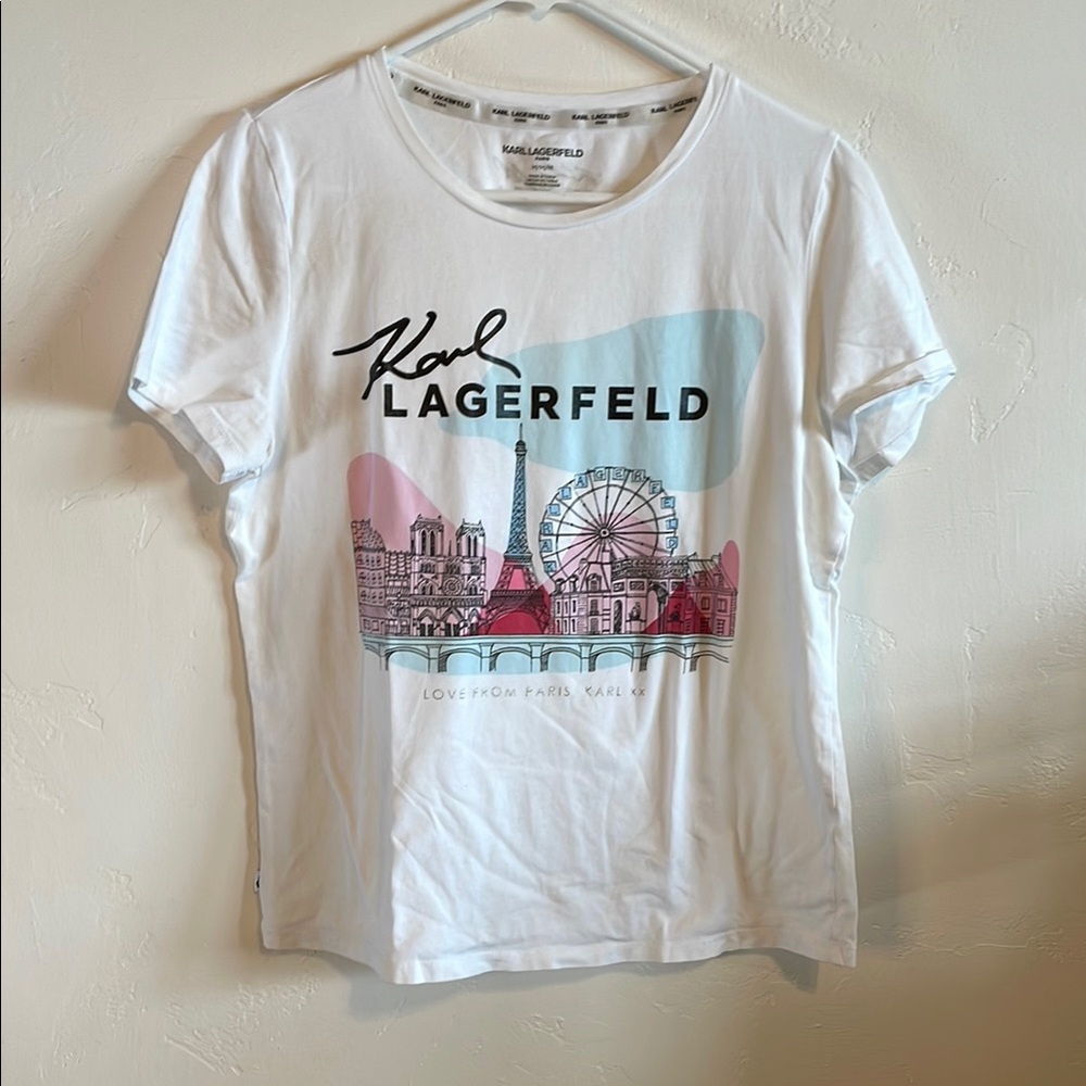 Karl Lagerfeld White Paris Tee